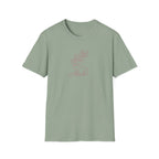 "Abide" Minimal Floral Line Art Tee