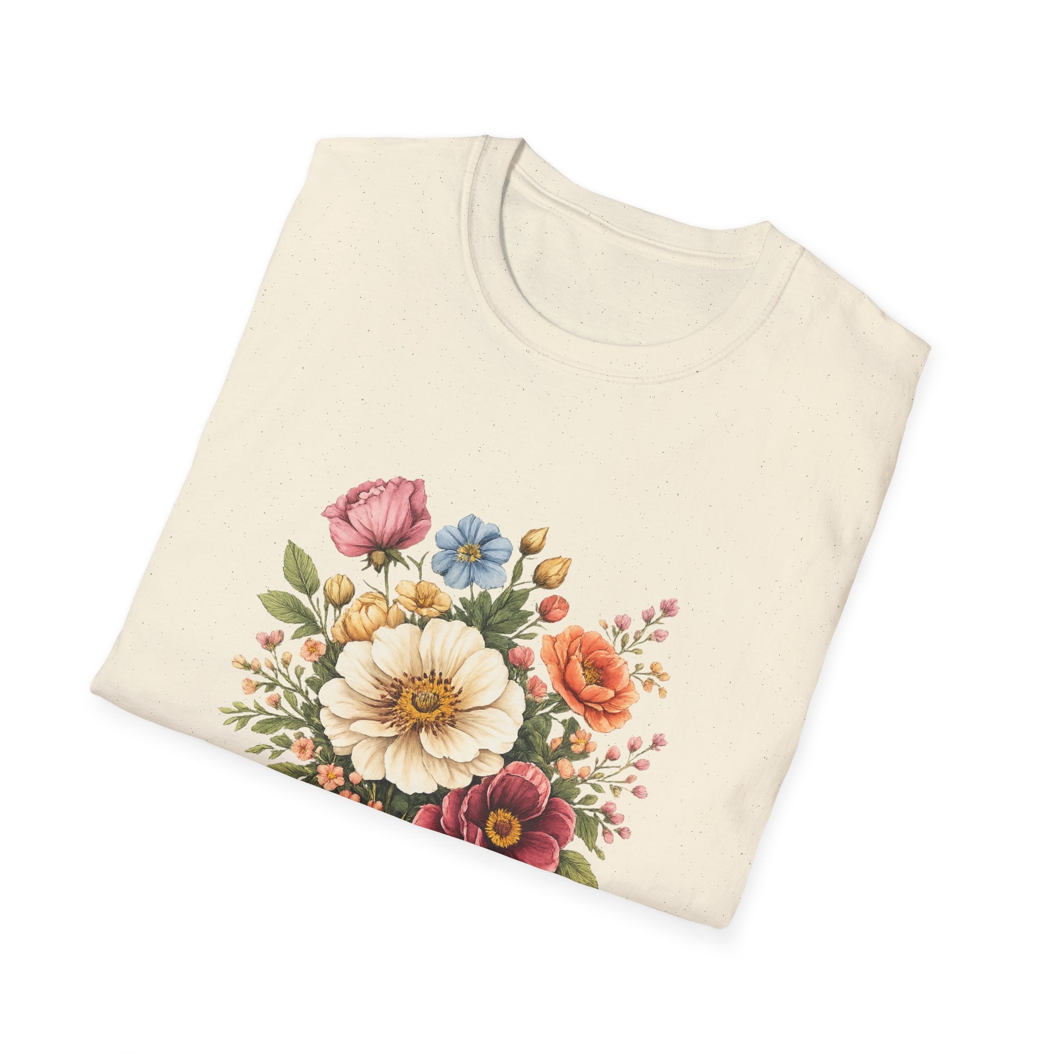 Floral 'In the Waiting God is Working' T-Shirt