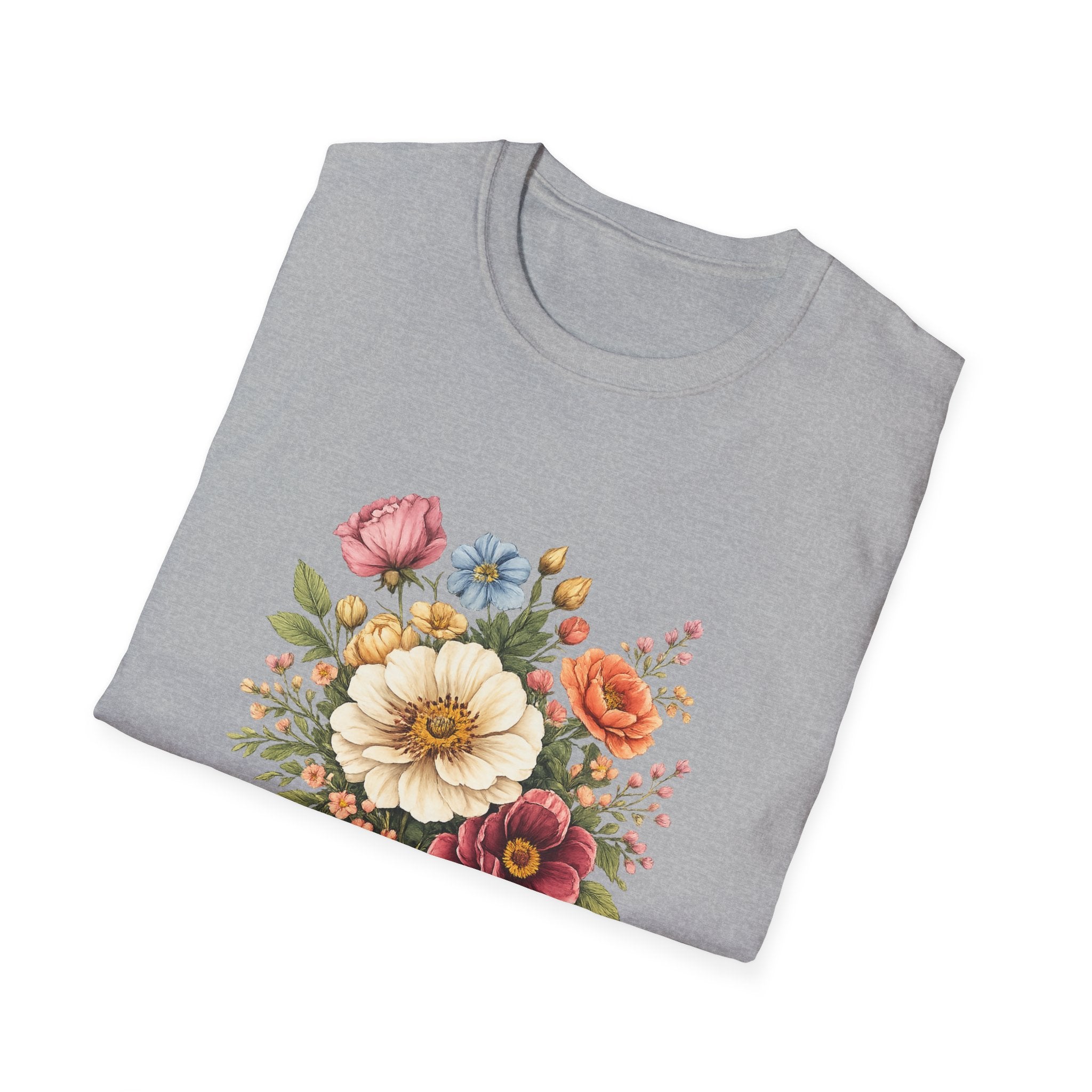 Floral 'In the Waiting God is Working' T-Shirt
