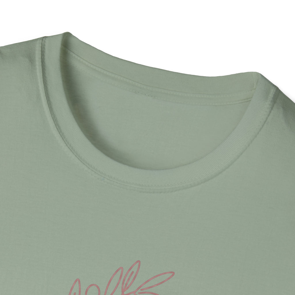 "Abide" Minimal Floral Line Art Tee