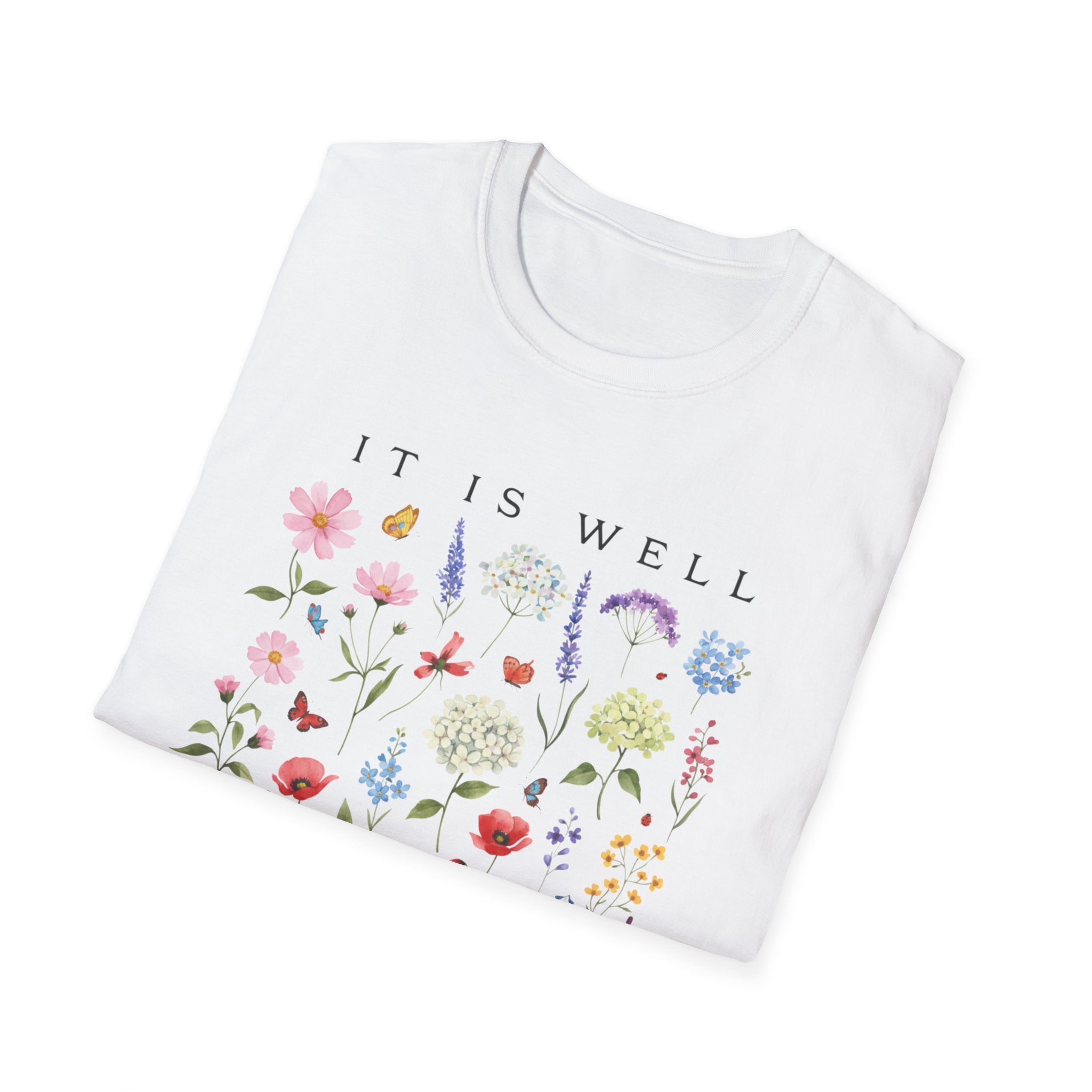 It Is Well With My Soul Floral T-Shirt