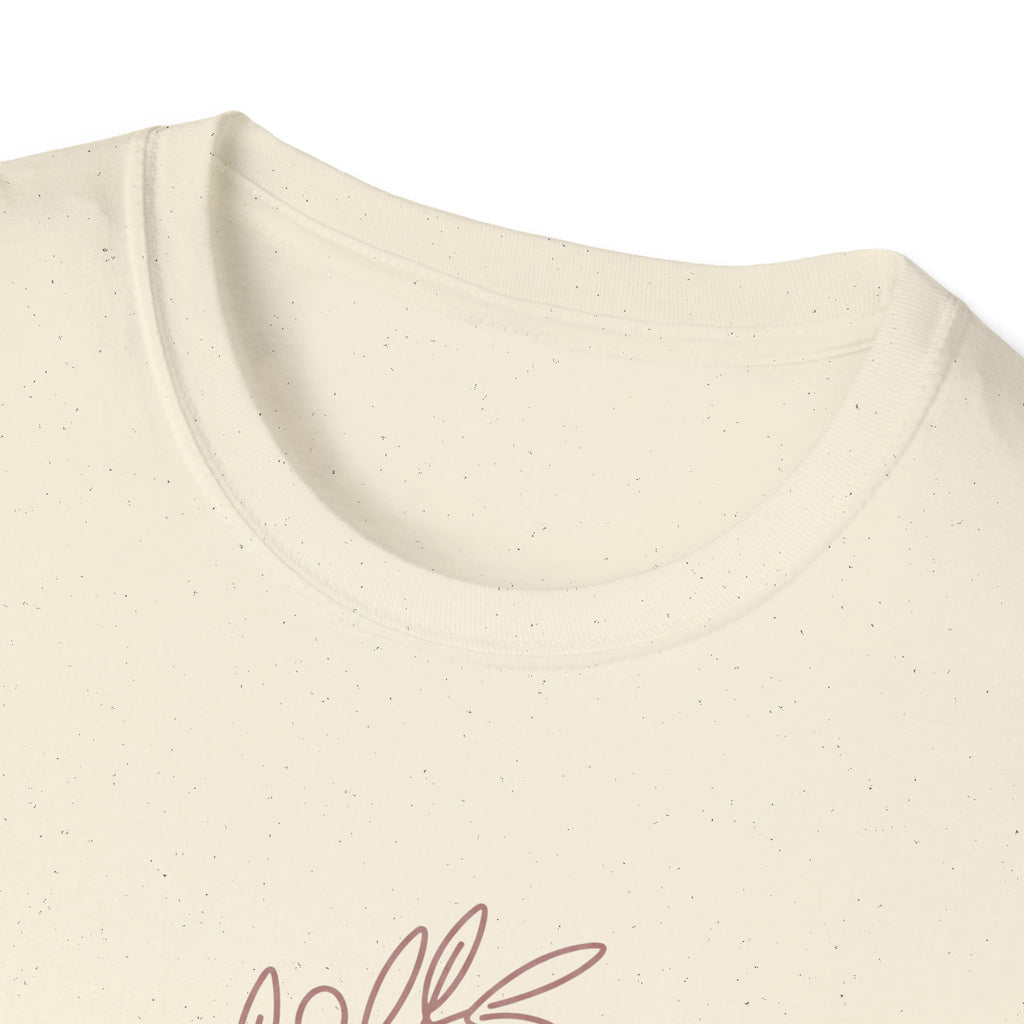 "Abide" Minimal Floral Line Art Tee