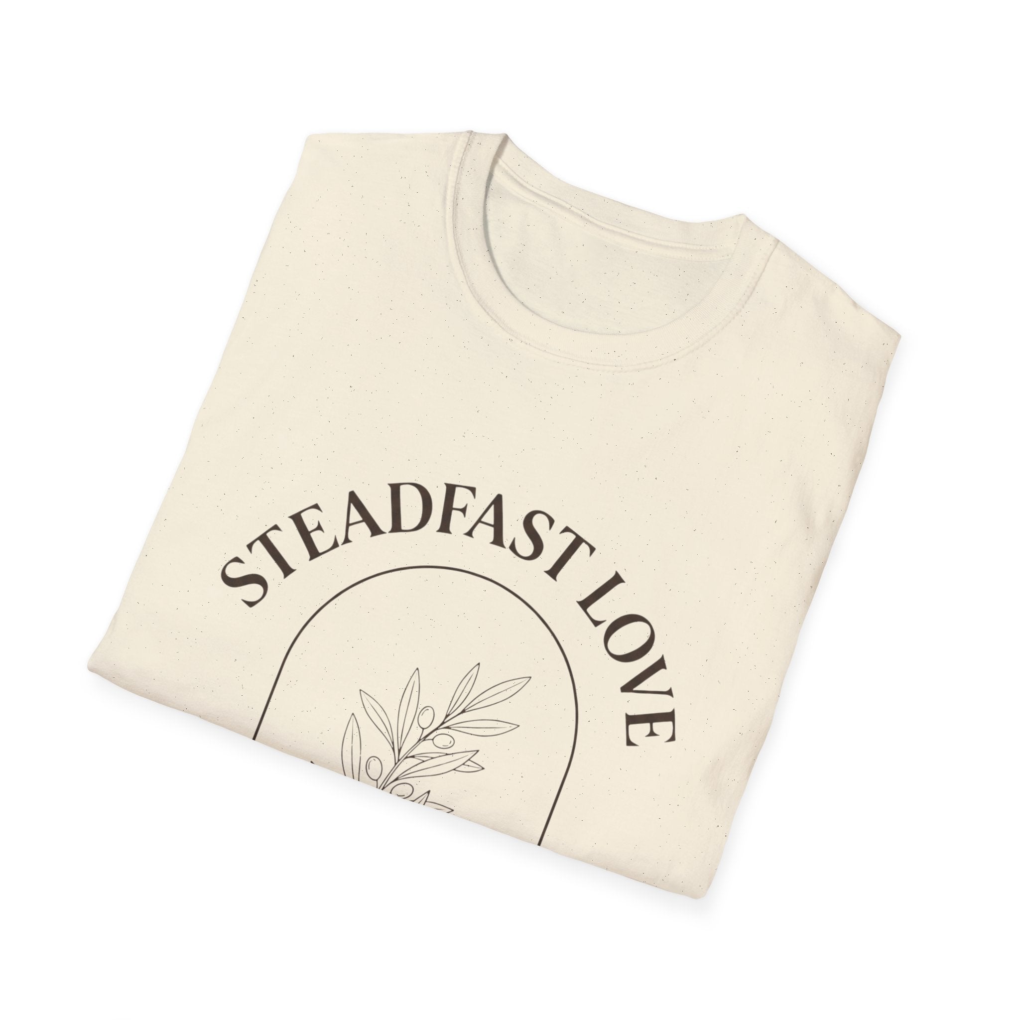"Steadfast Love" Minimal Floral Arch Tee