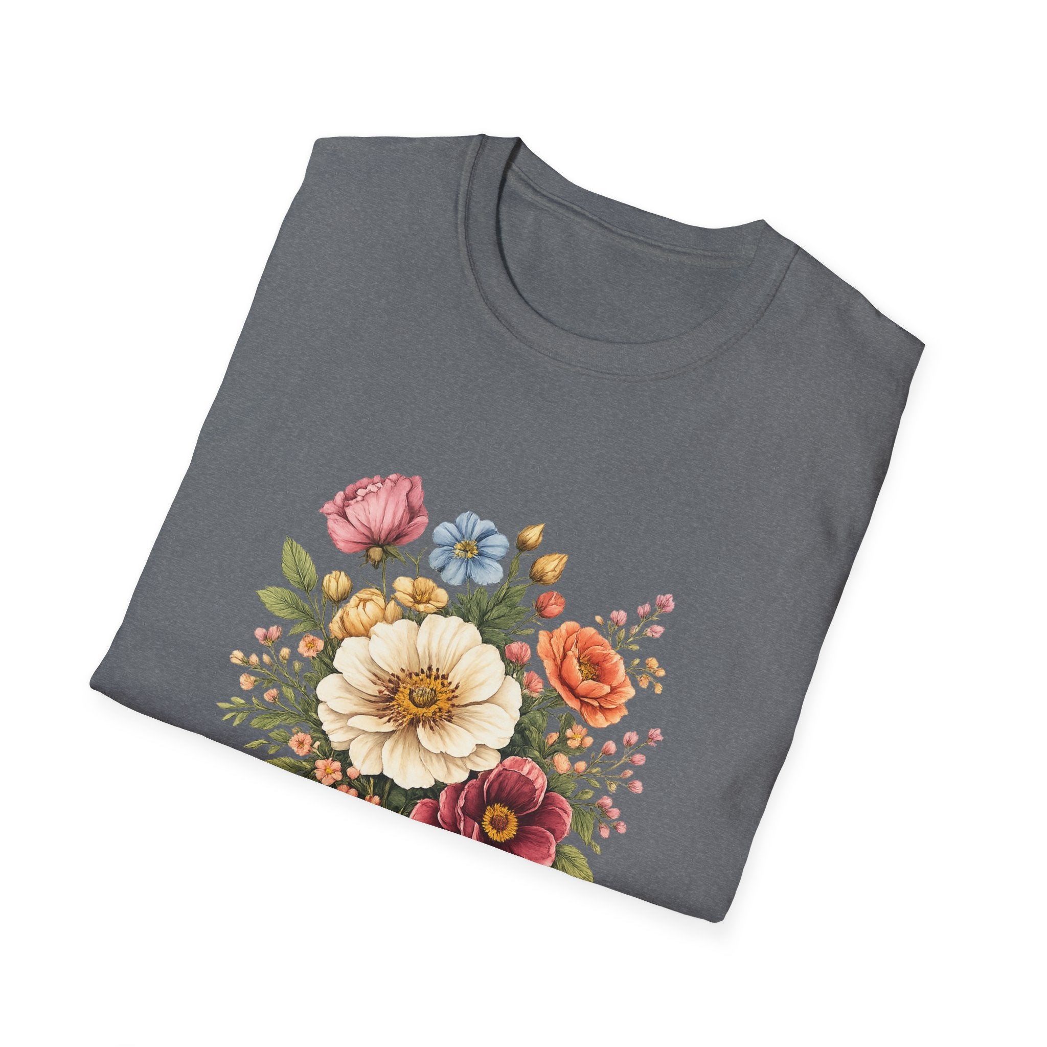 Floral 'In the Waiting God is Working' T-Shirt