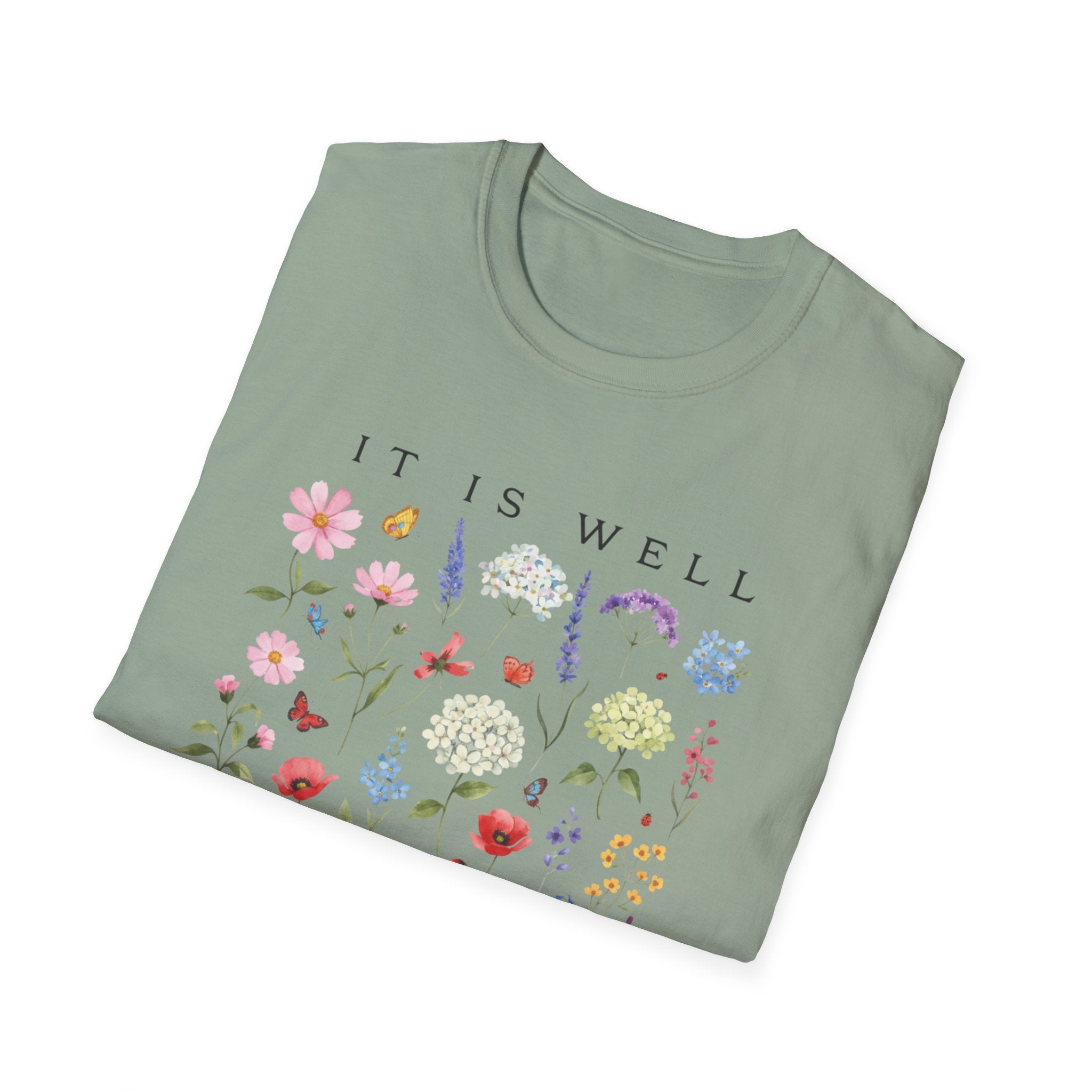 It Is Well With My Soul Floral T-Shirt