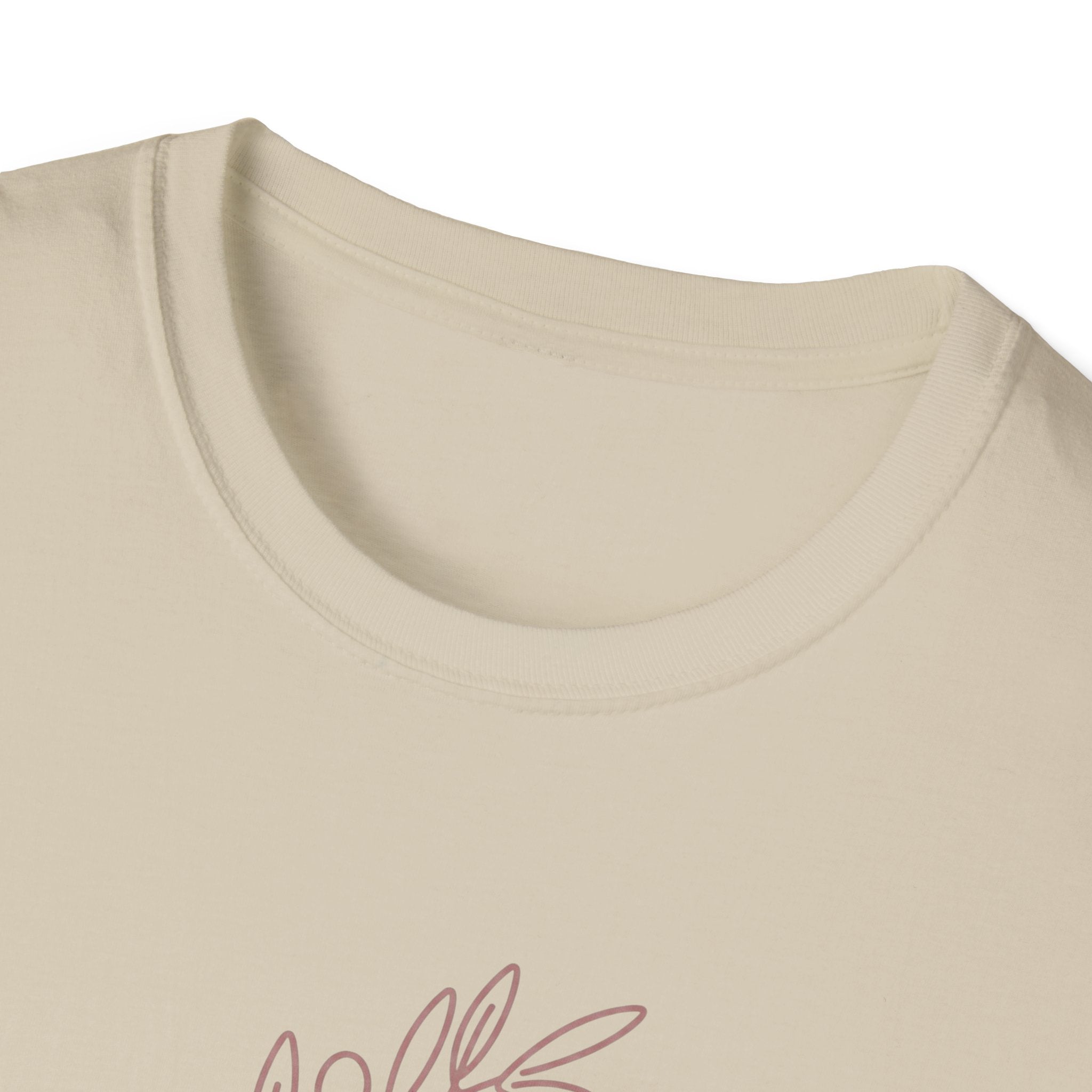 "Abide" Minimal Floral Line Art Tee