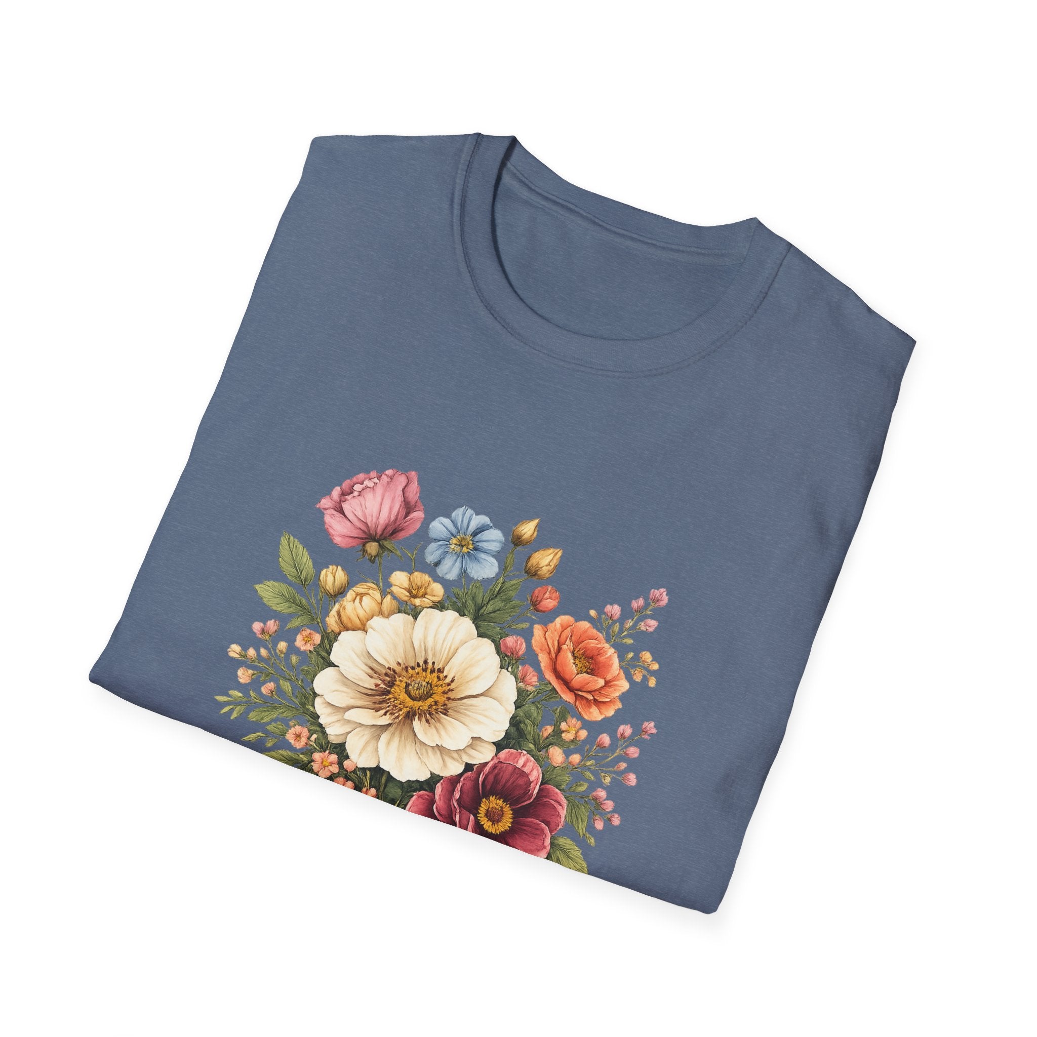 Floral 'In the Waiting God is Working' T-Shirt