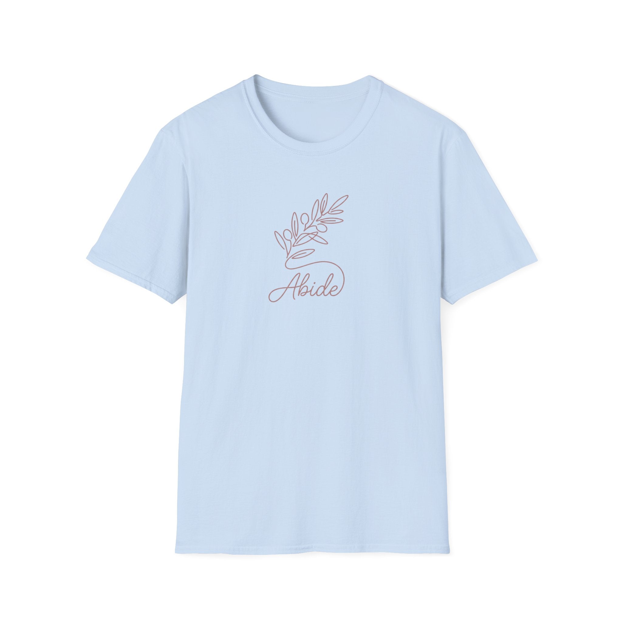 "Abide" Minimal Floral Line Art Tee