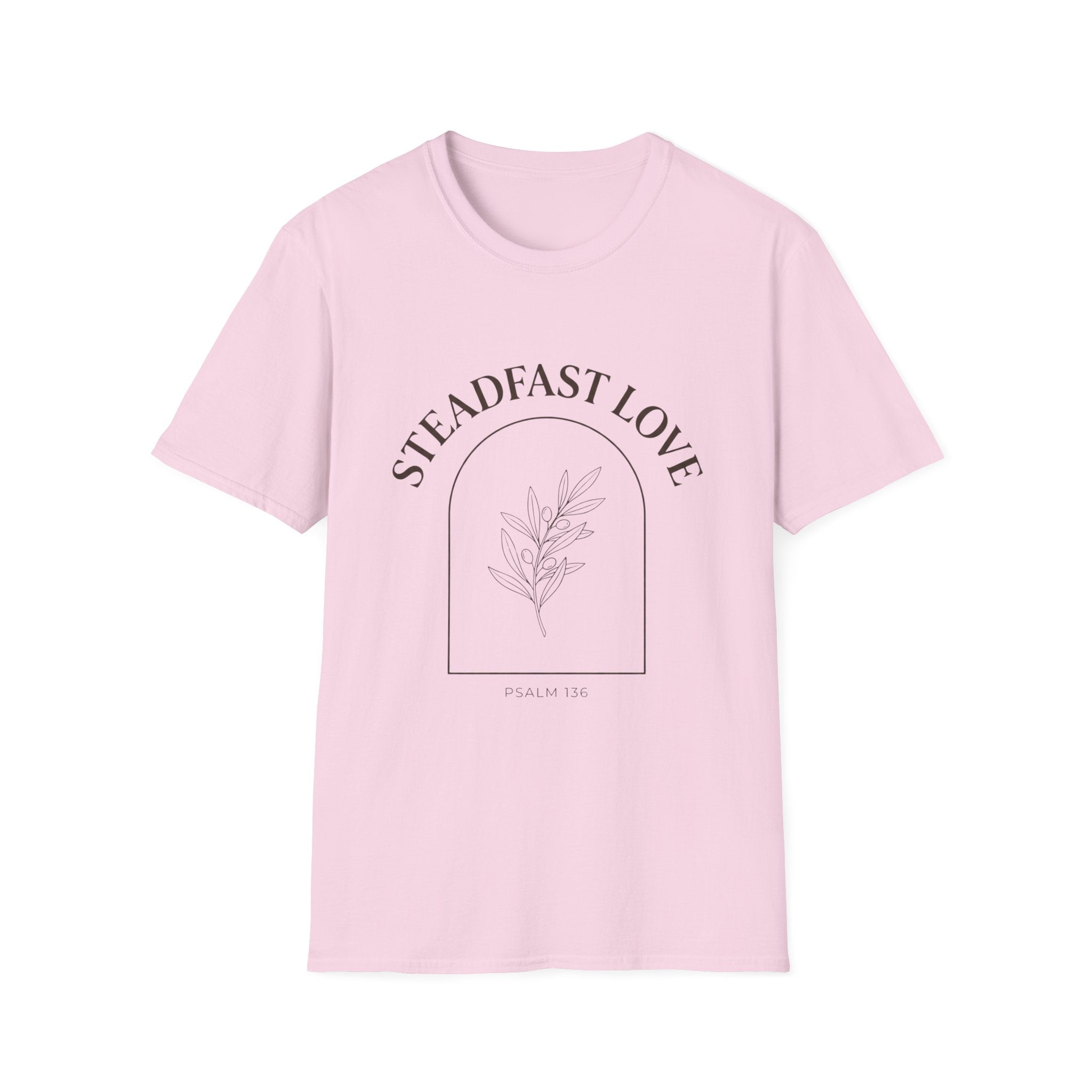 "Steadfast Love" Minimal Floral Arch Tee