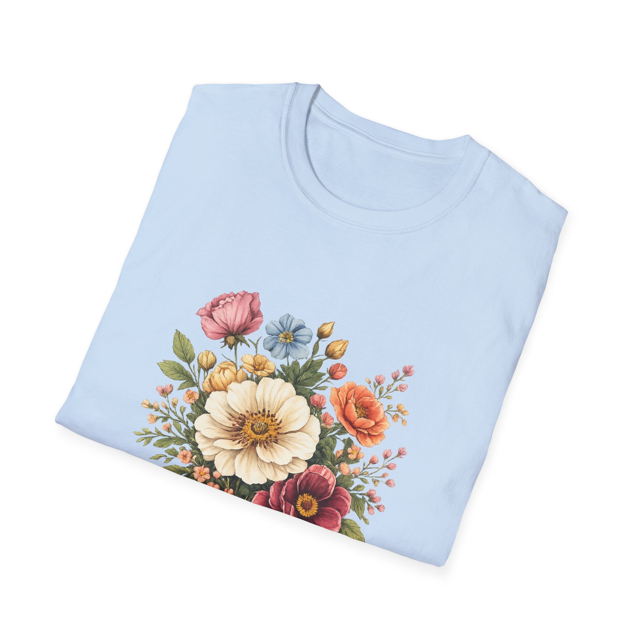 Floral 'In the Waiting God is Working' T-Shirt