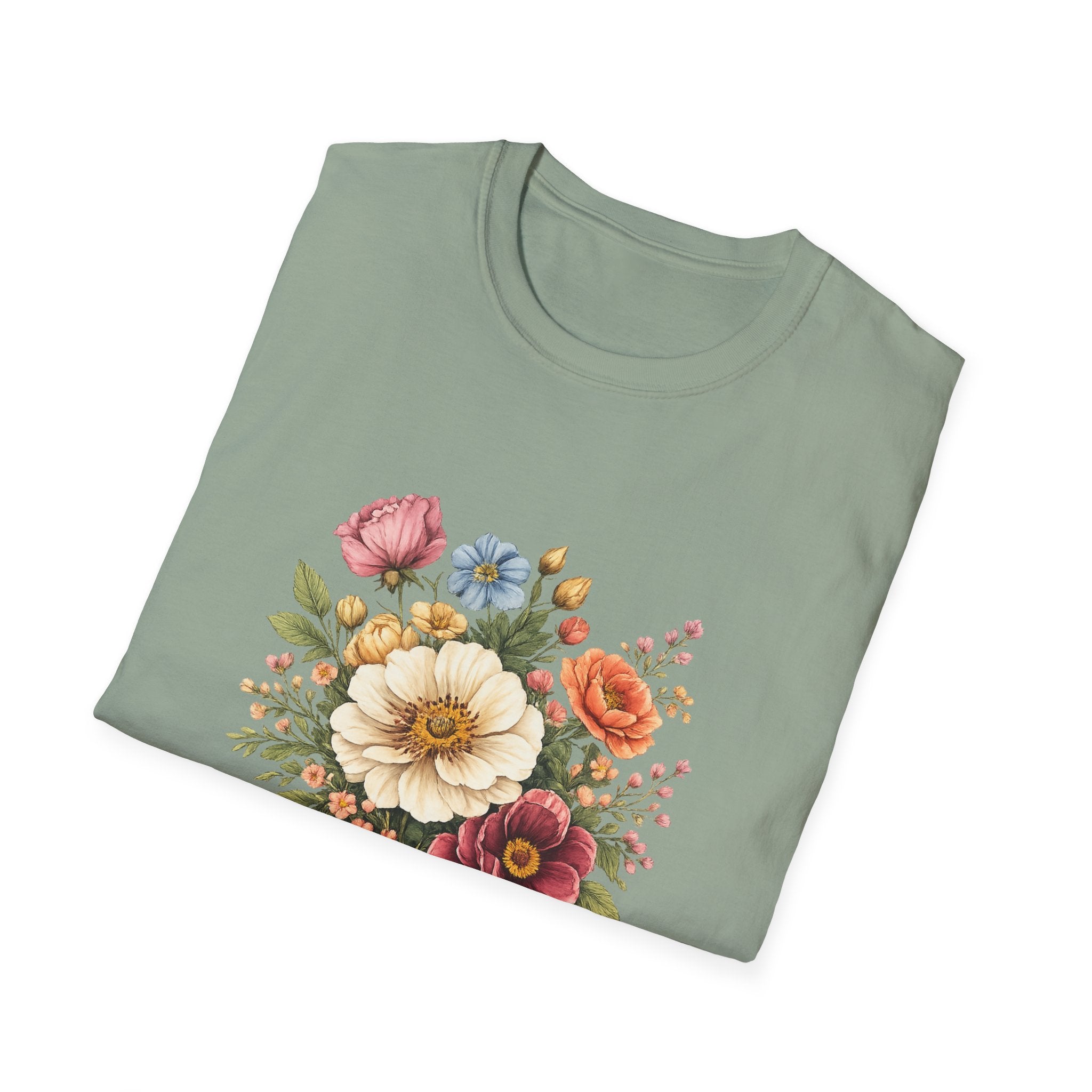Floral 'In the Waiting God is Working' T-Shirt