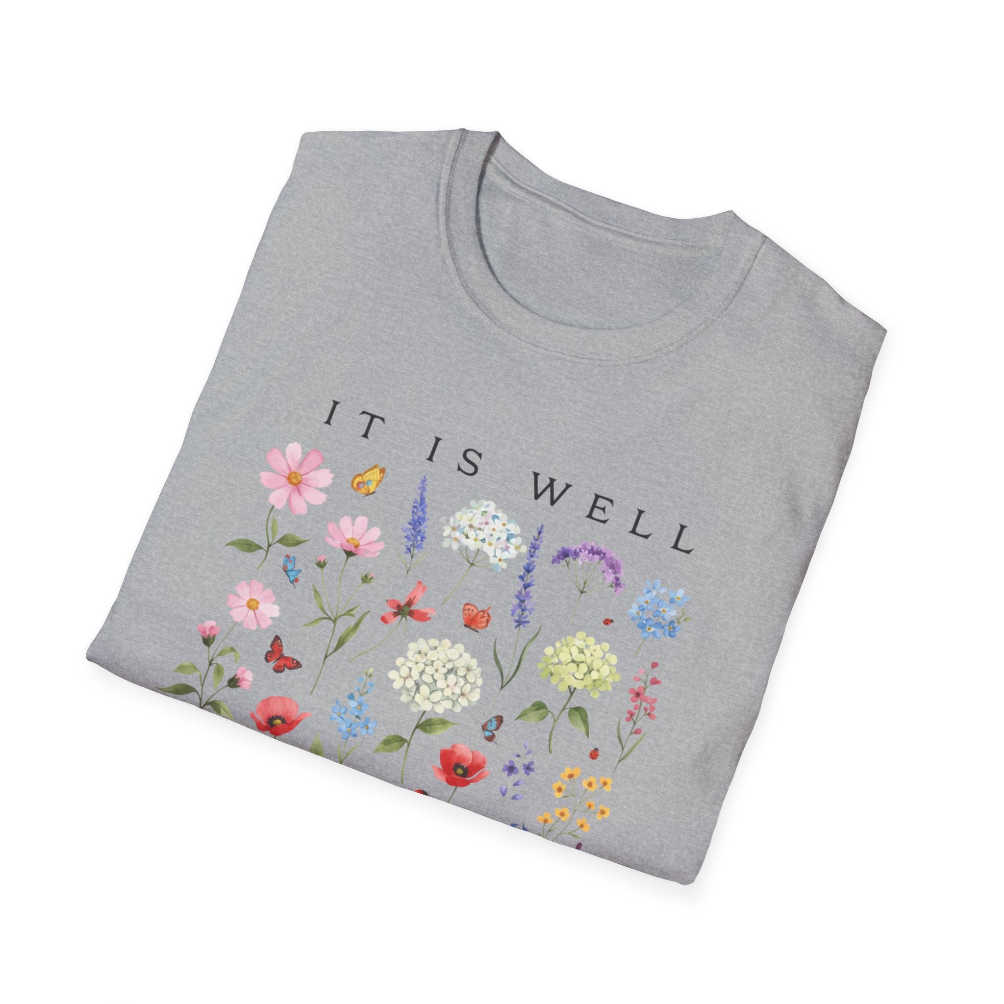 It Is Well With My Soul Floral T-Shirt