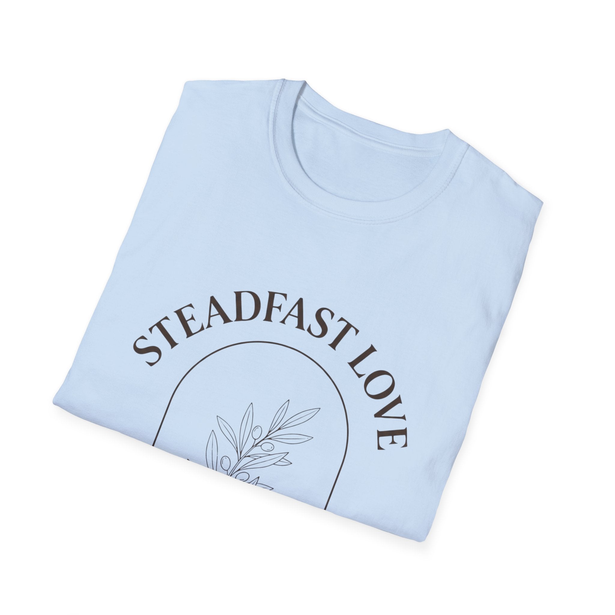 "Steadfast Love" Minimal Floral Arch Tee