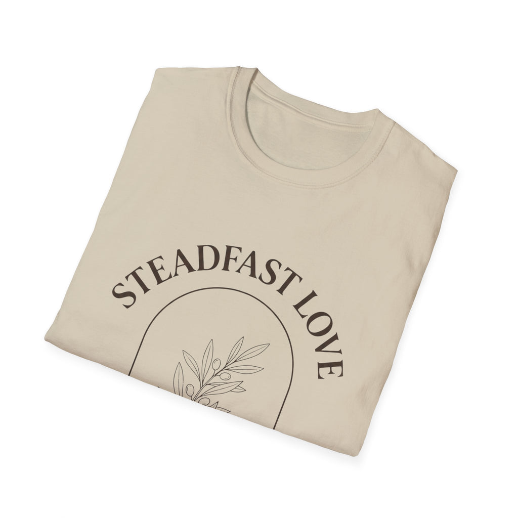 "Steadfast Love" Minimal Floral Arch Tee