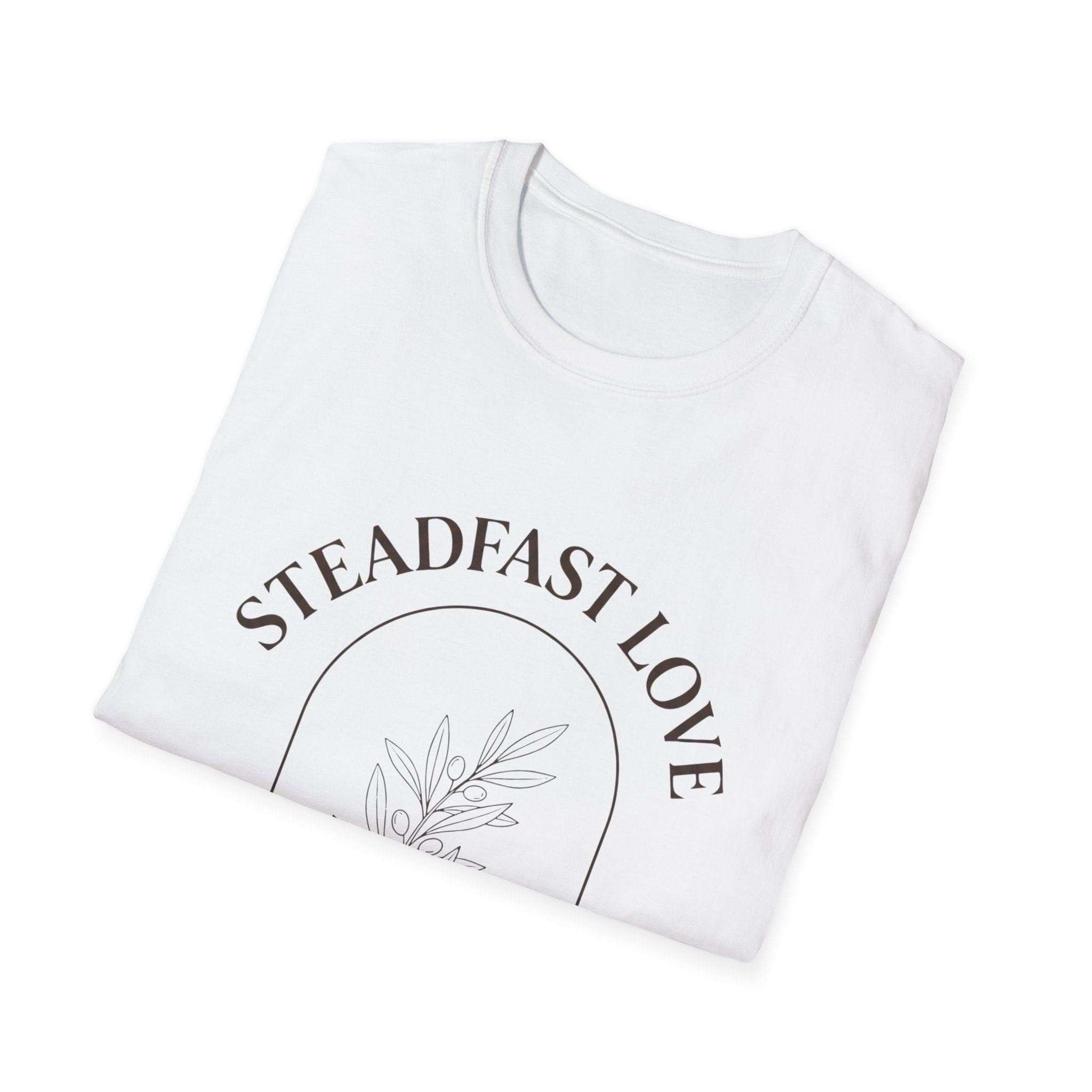"Steadfast Love" Minimal Floral Arch Tee