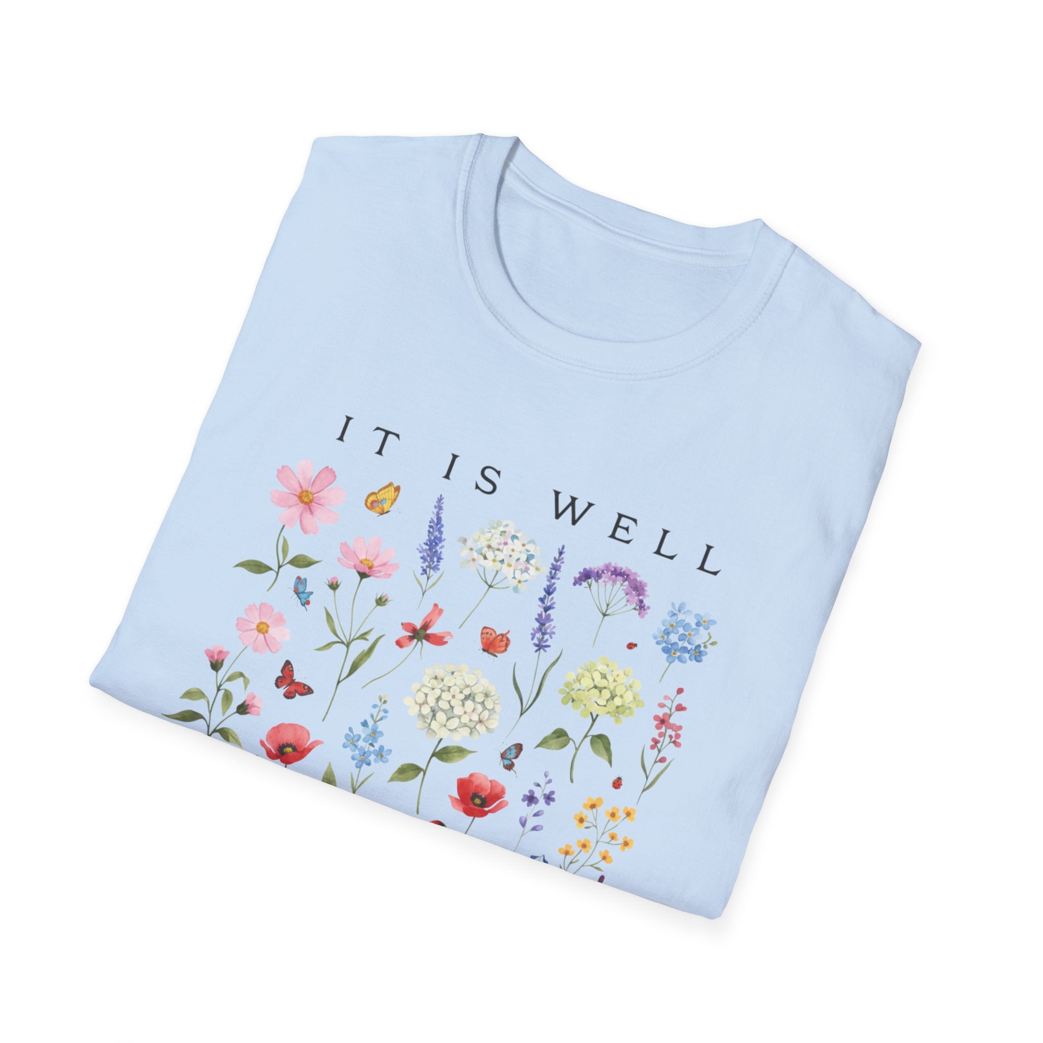 It Is Well With My Soul Floral T-Shirt
