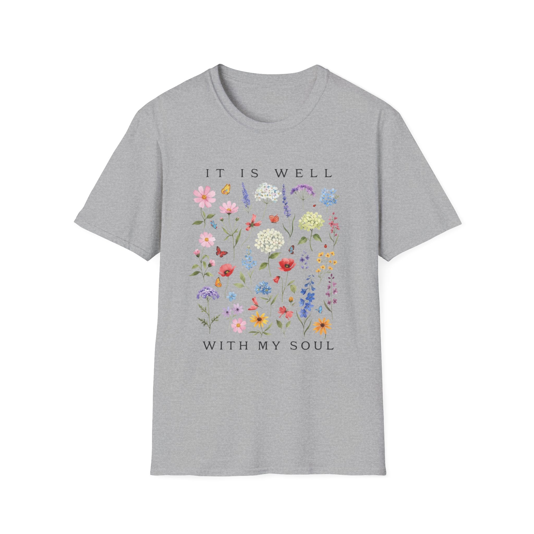 It Is Well With My Soul Floral T-Shirt