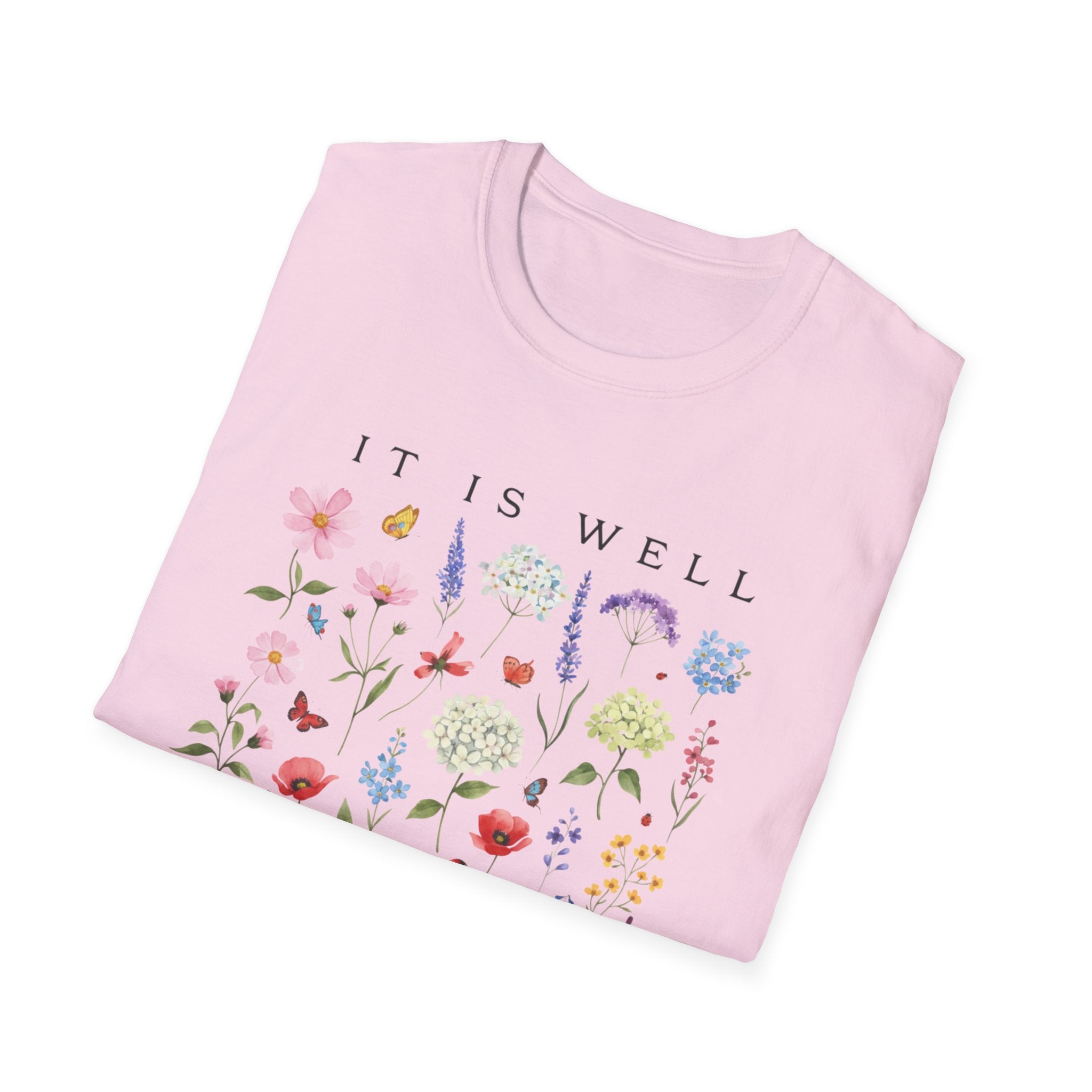 It Is Well With My Soul Floral T-Shirt