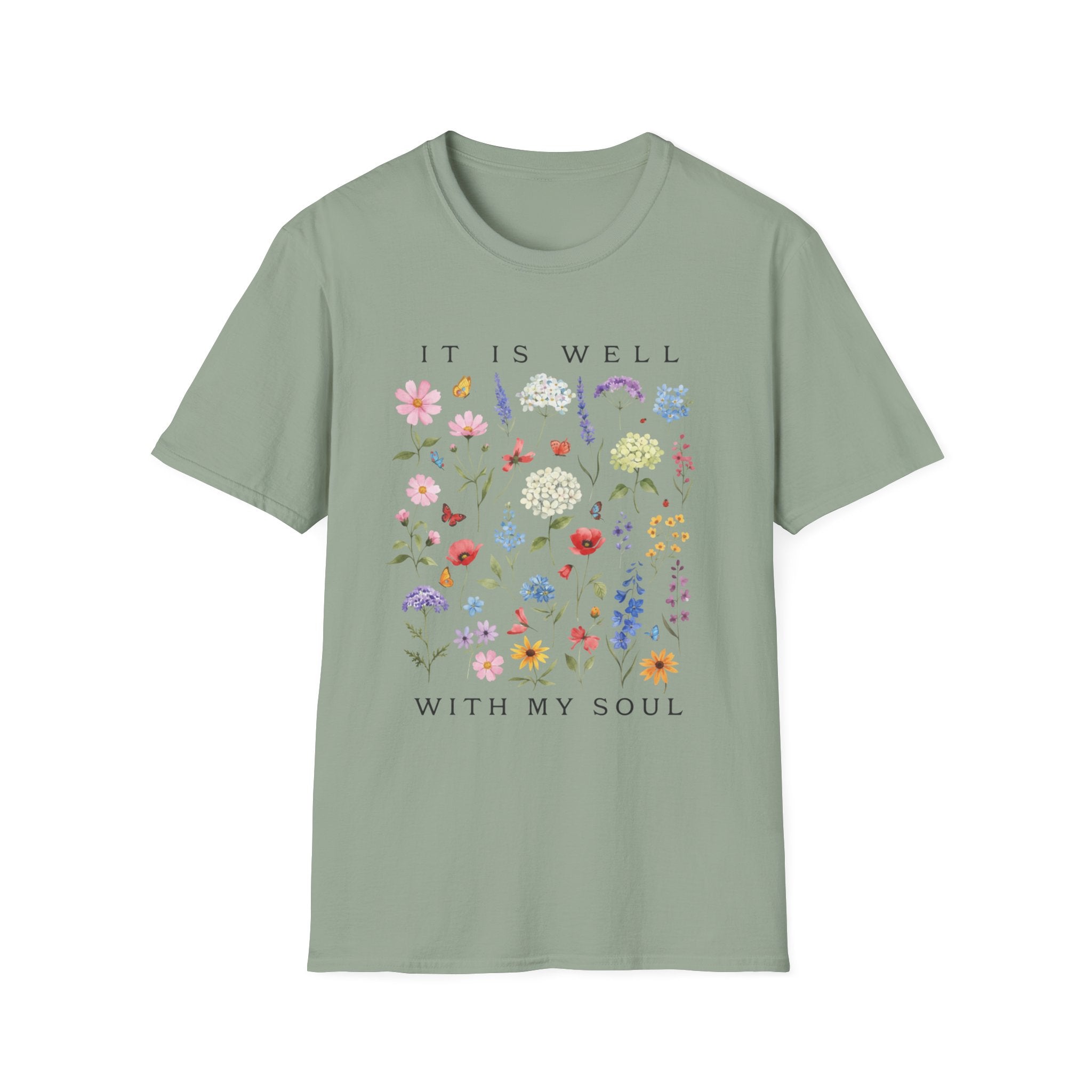 It Is Well With My Soul Floral T-Shirt