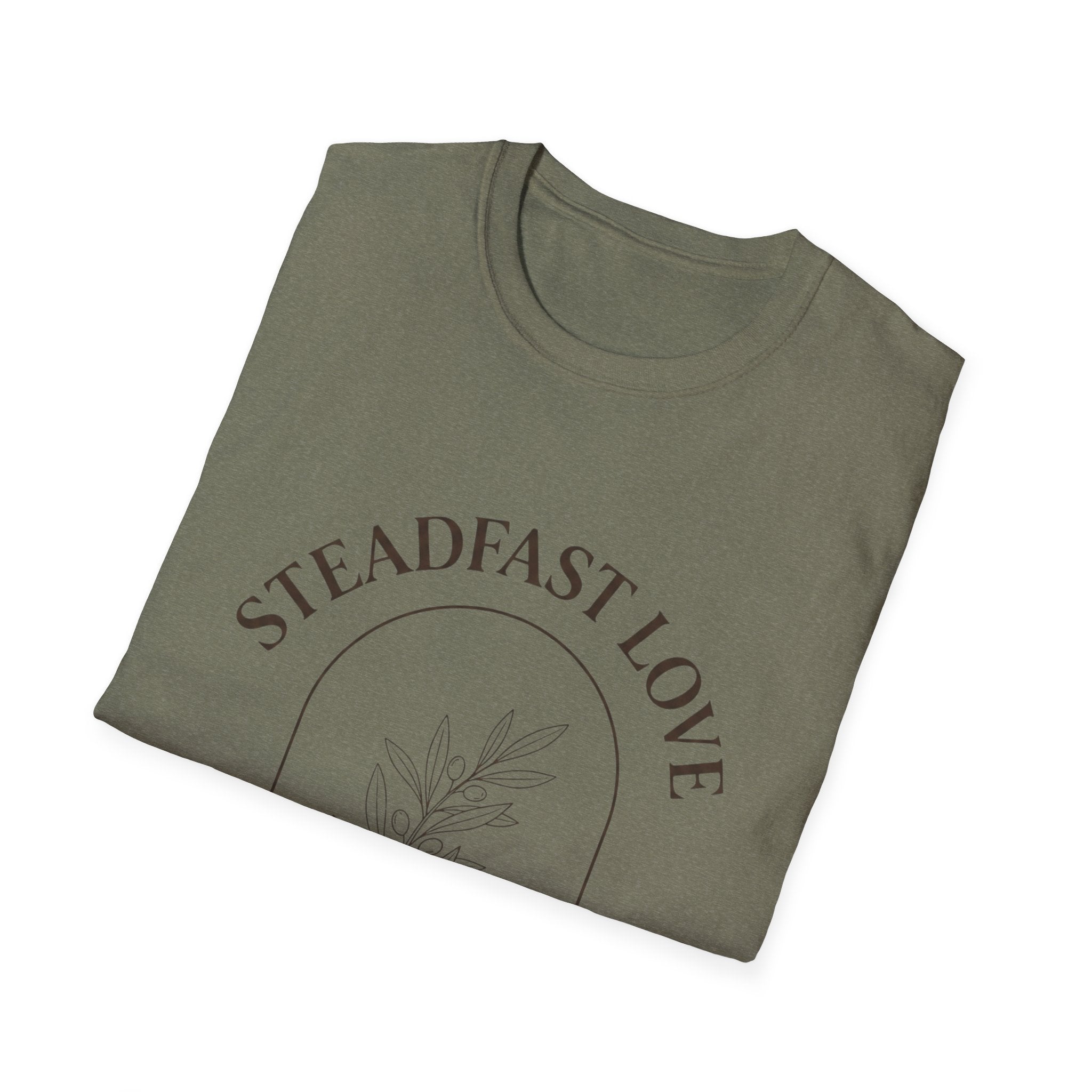 "Steadfast Love" Minimal Floral Arch Tee