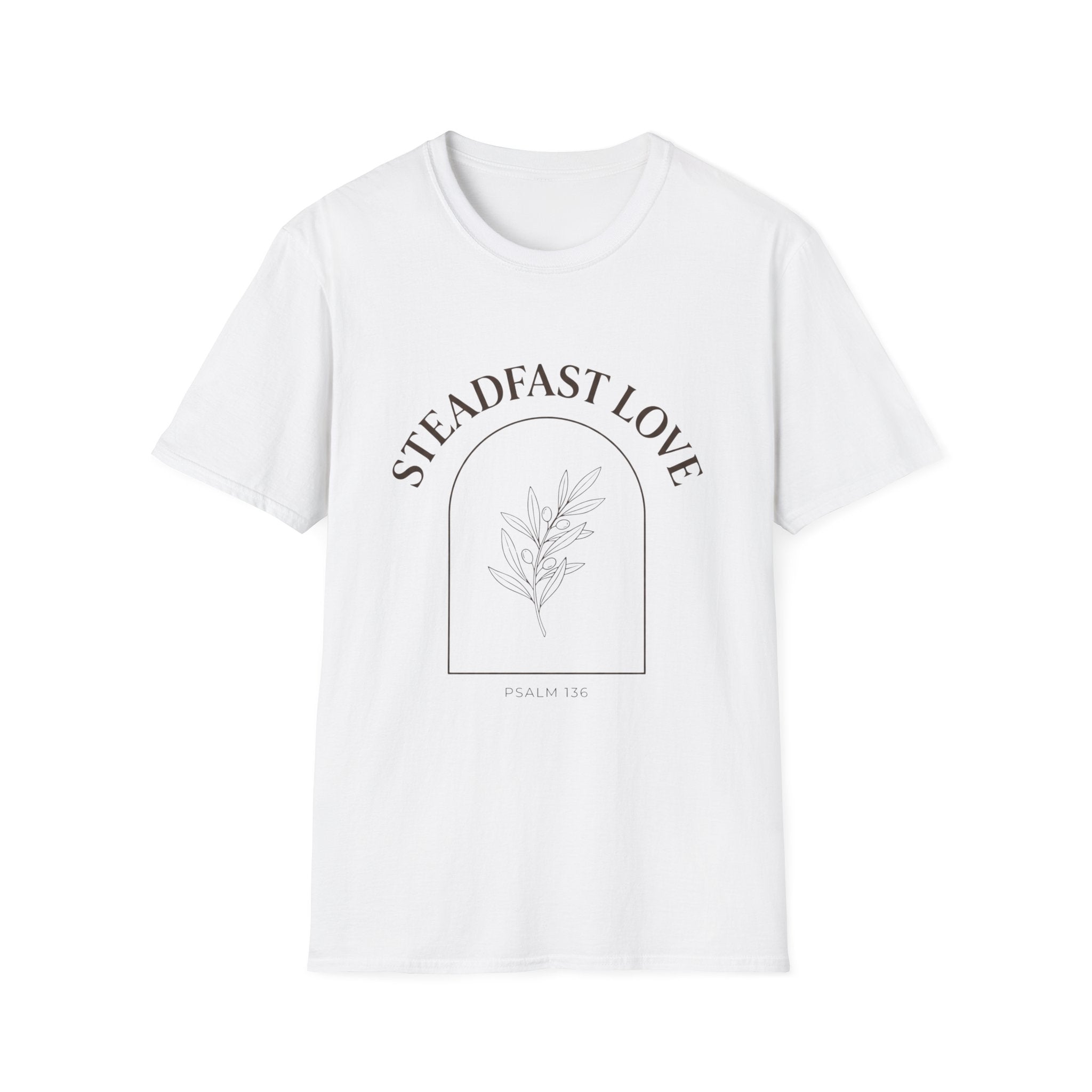 "Steadfast Love" Minimal Floral Arch Tee