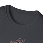"Abide" Minimal Floral Line Art Tee
