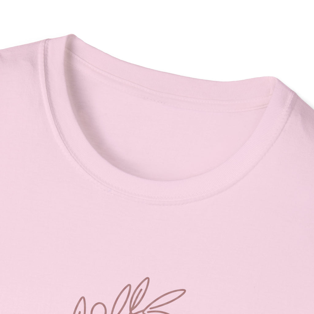 "Abide" Minimal Floral Line Art Tee