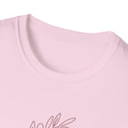"Abide" Minimal Floral Line Art Tee