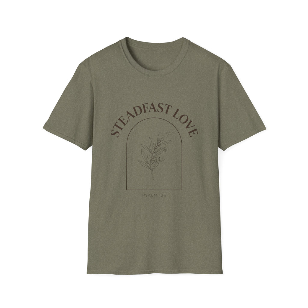 "Steadfast Love" Minimal Floral Arch Tee