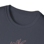 "Abide" Minimal Floral Line Art Tee
