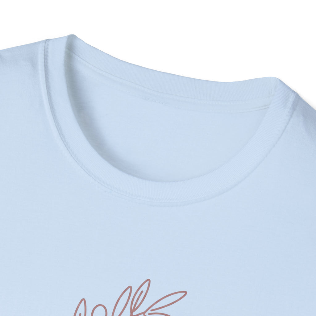 "Abide" Minimal Floral Line Art Tee