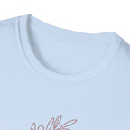 "Abide" Minimal Floral Line Art Tee