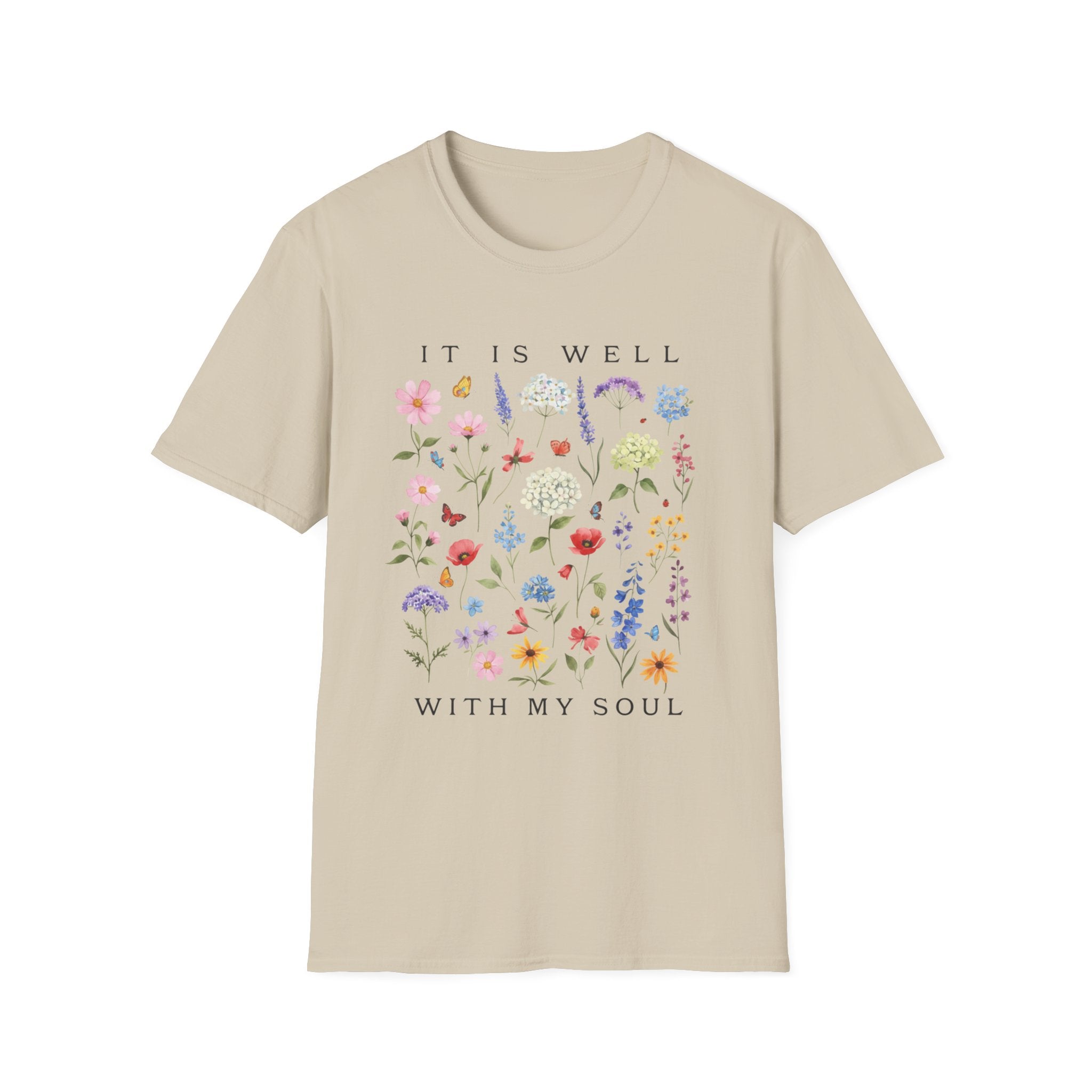 It Is Well With My Soul Floral T-Shirt