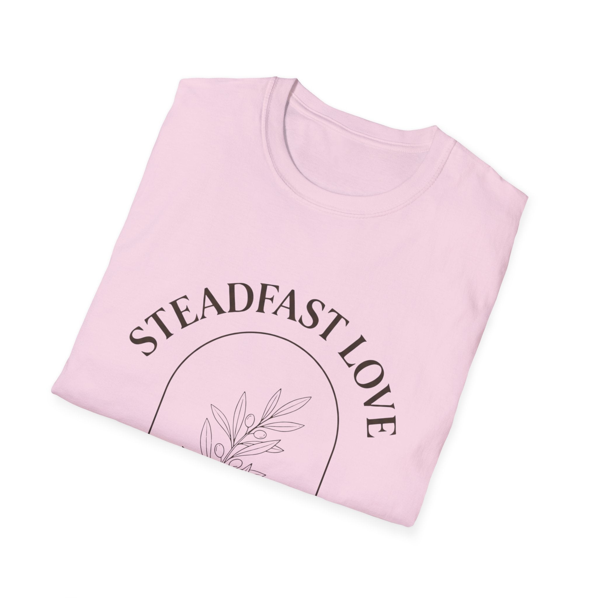 "Steadfast Love" Minimal Floral Arch Tee