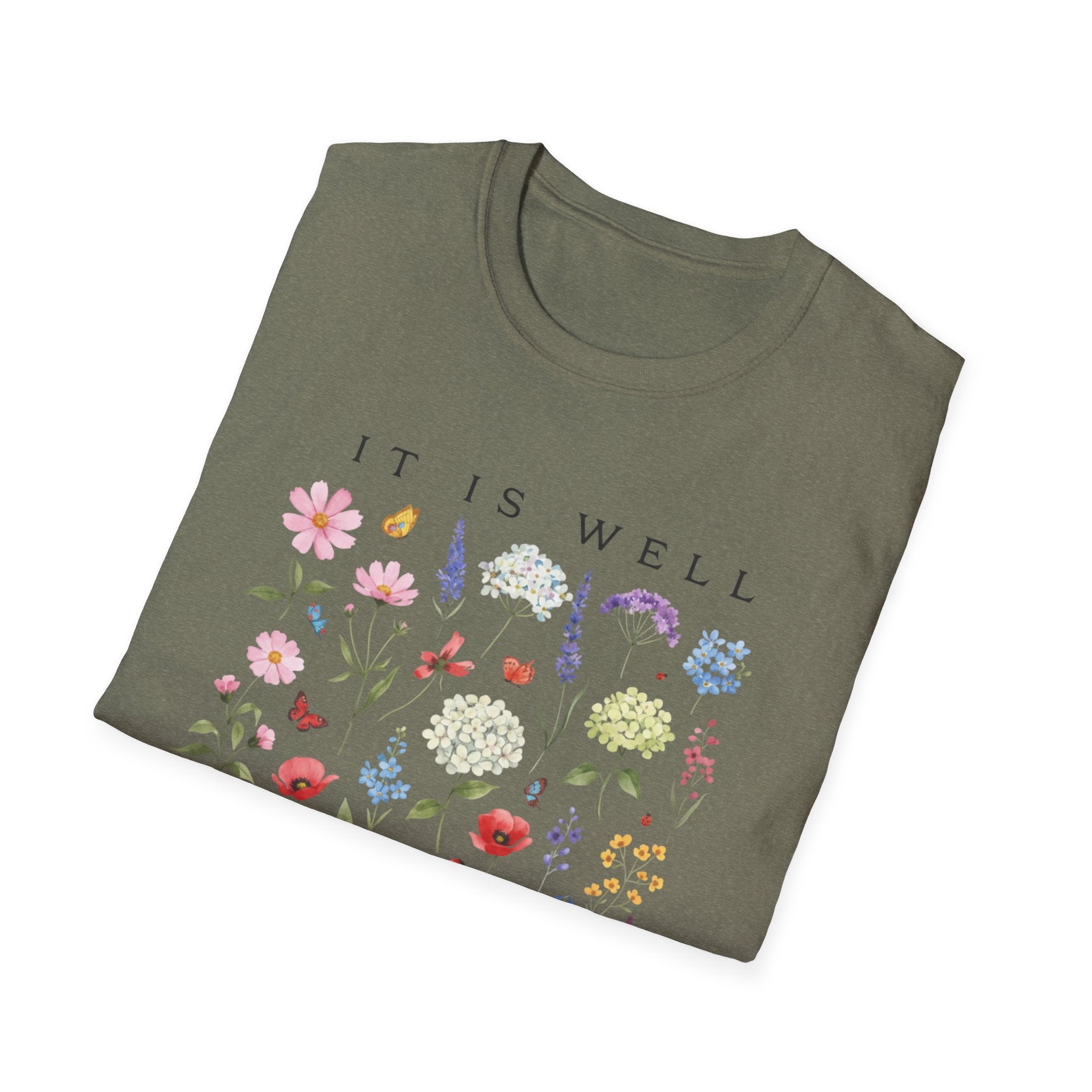 It Is Well With My Soul Floral T-Shirt