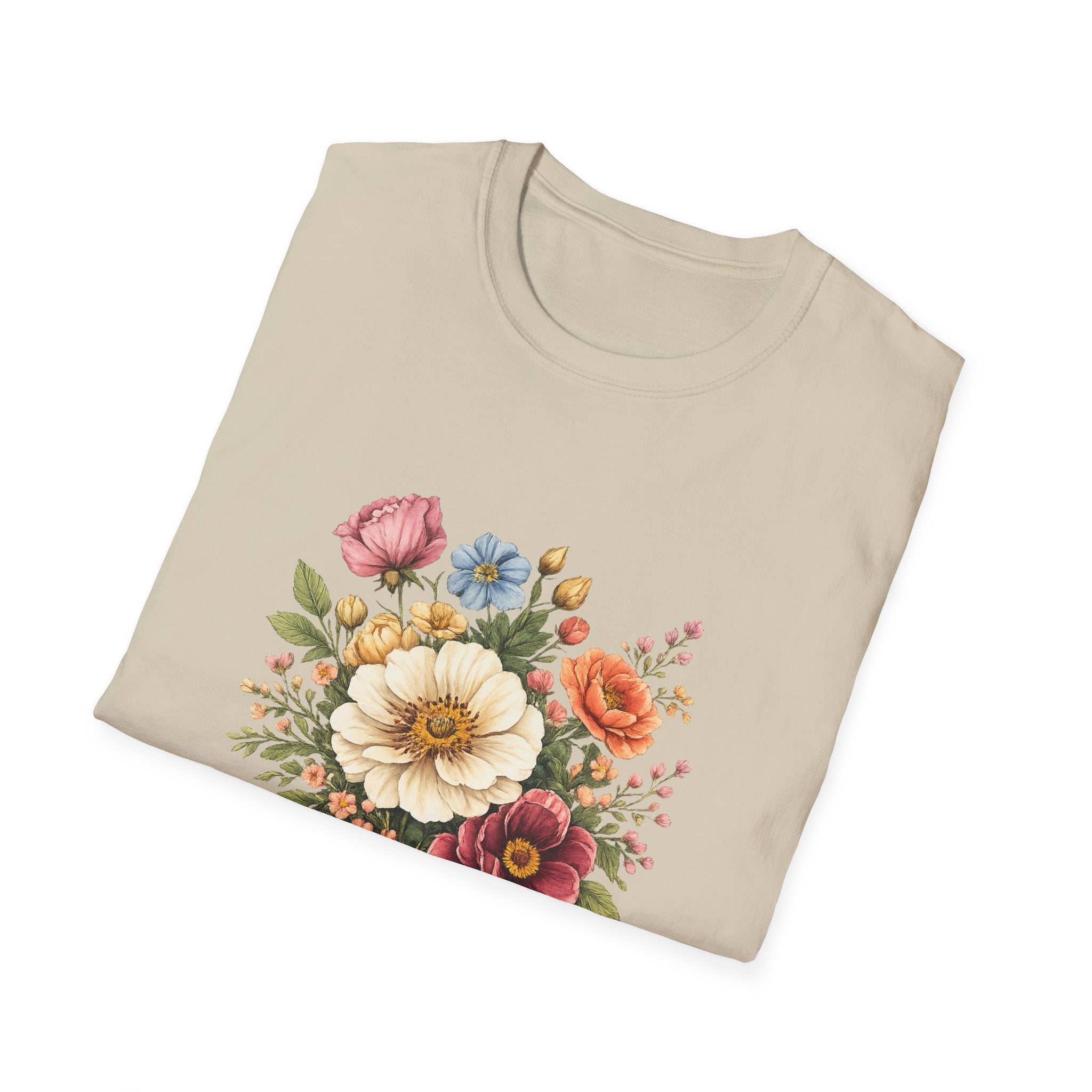 Floral 'In the Waiting God is Working' T-Shirt