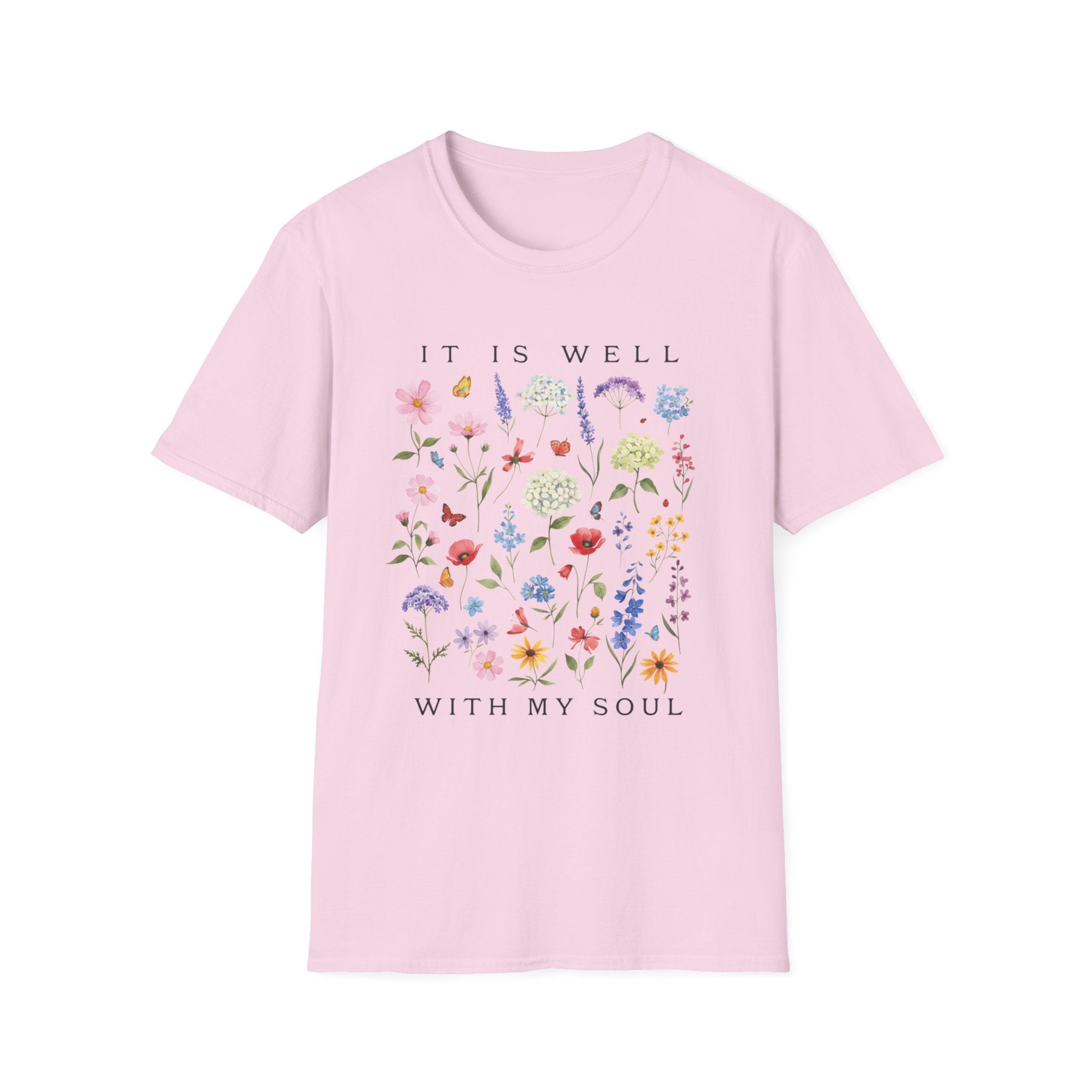 It Is Well With My Soul Floral T-Shirt